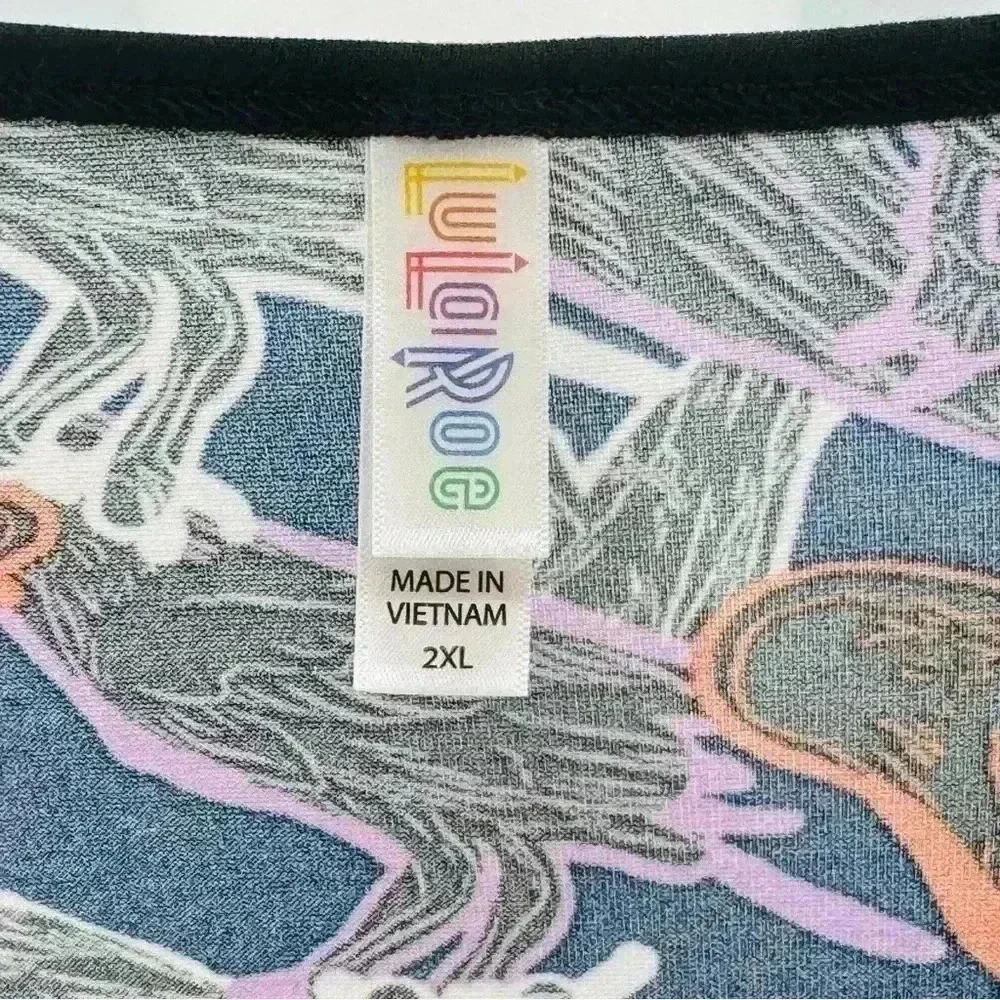 LuLaRoe Classic Halloween Raven Multi-Color Tee Shirt, 2XL - Picture 5 of 7